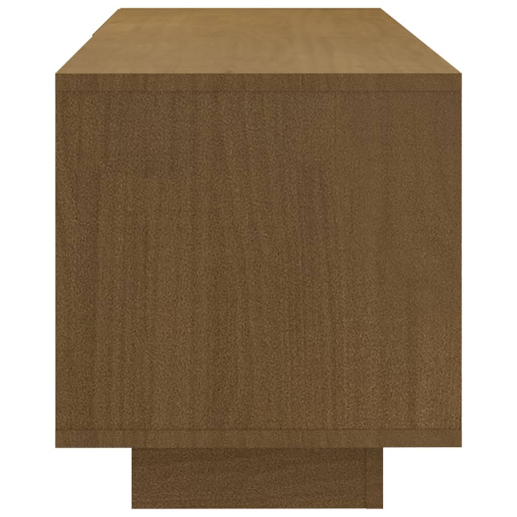 Mobile Porta TV Marrone Ambra 110x30x33,5 cm in Legno di Pino