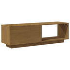 Mobile Porta TV Marrone Ambra 110x30x33,5 cm in Legno di Pino