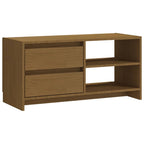 Mobile Porta TV Marrone Ambra 80x31x39 cm in Legno di Pino