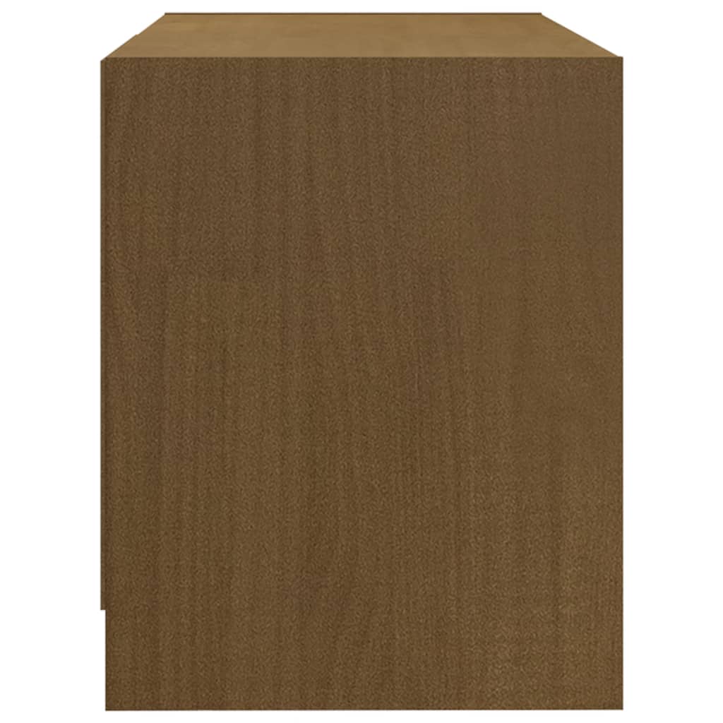Mobile Porta TV Marrone Ambra 80x31x39 cm in Legno di Pino