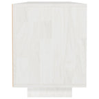 Mobile Porta TV Bianco 110x30x40 cm in Legno Massello di Pino