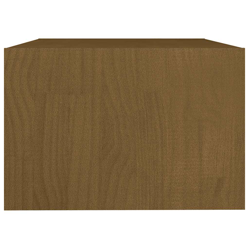 Tavolino da Salotto ambra 75x50x33,5 cm Legno Massello di Pino