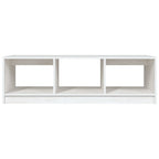 Tavolino da Salotto Bianco 110x50x34 cm Legno Massello di Pino
