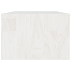 Tavolino da Salotto Bianco 110x50x34 cm Legno Massello di Pino