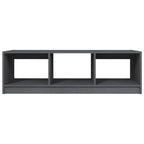 Tavolino da Salotto Grigio 110x50x34 cm Legno Massello di Pino