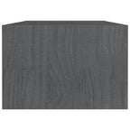 Tavolino da Salotto Grigio 110x50x34 cm Legno Massello di Pino