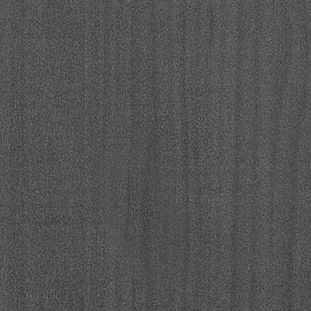 Tavolino da Salotto Grigio 110x50x34 cm Legno Massello di Pino