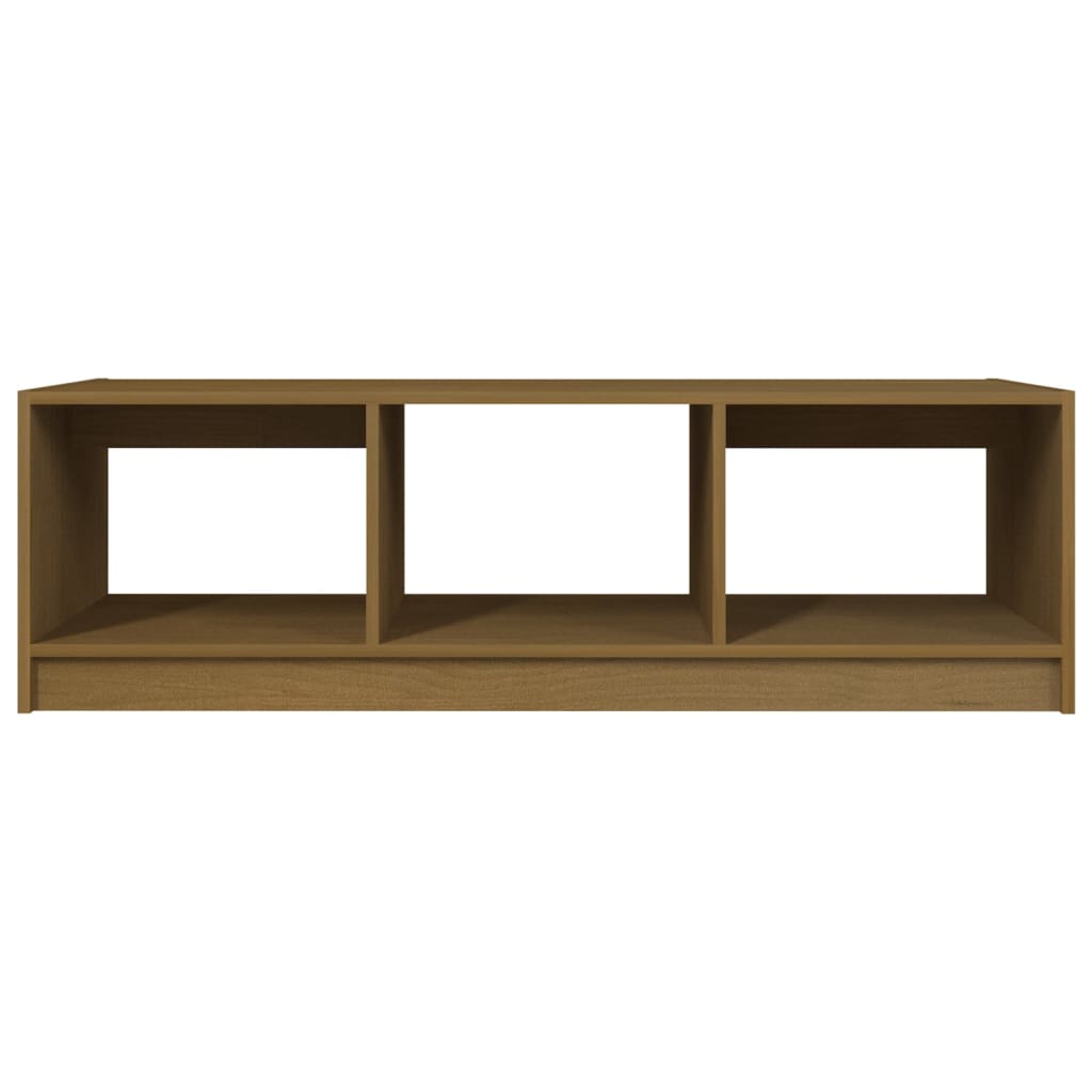 Tavolino da Salotto ambra 110x50x34 cm Legno Massello di Pino