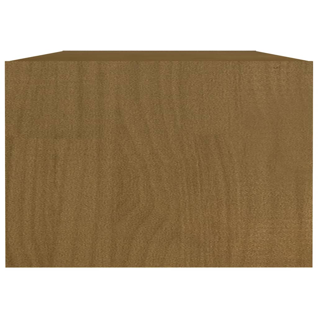 Tavolino da Salotto ambra 110x50x34 cm Legno Massello di Pino