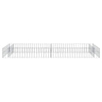 Letto Rialzato Gabbione in Acciaio Zincato 200x100x20 cm