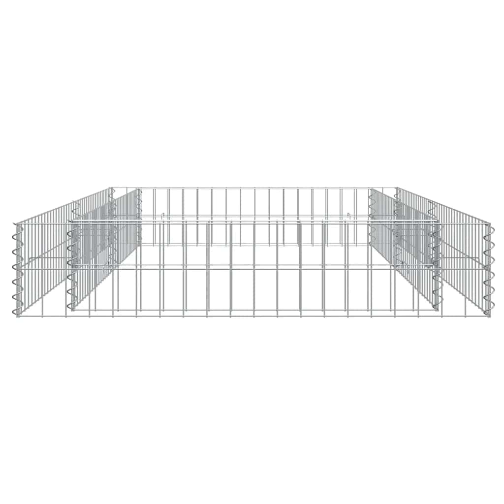 Letto Rialzato Gabbione in Acciaio Zincato 200x100x20 cm