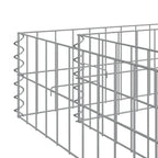Letto Rialzato Gabbione in Acciaio Zincato 200x100x20 cm