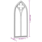 Specchio da Giardino Sabbia 100x45 cm in Ferro per Uso Esterno