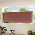 Tenda Laterale Retrattile per Patio 117x600 cm Marrone