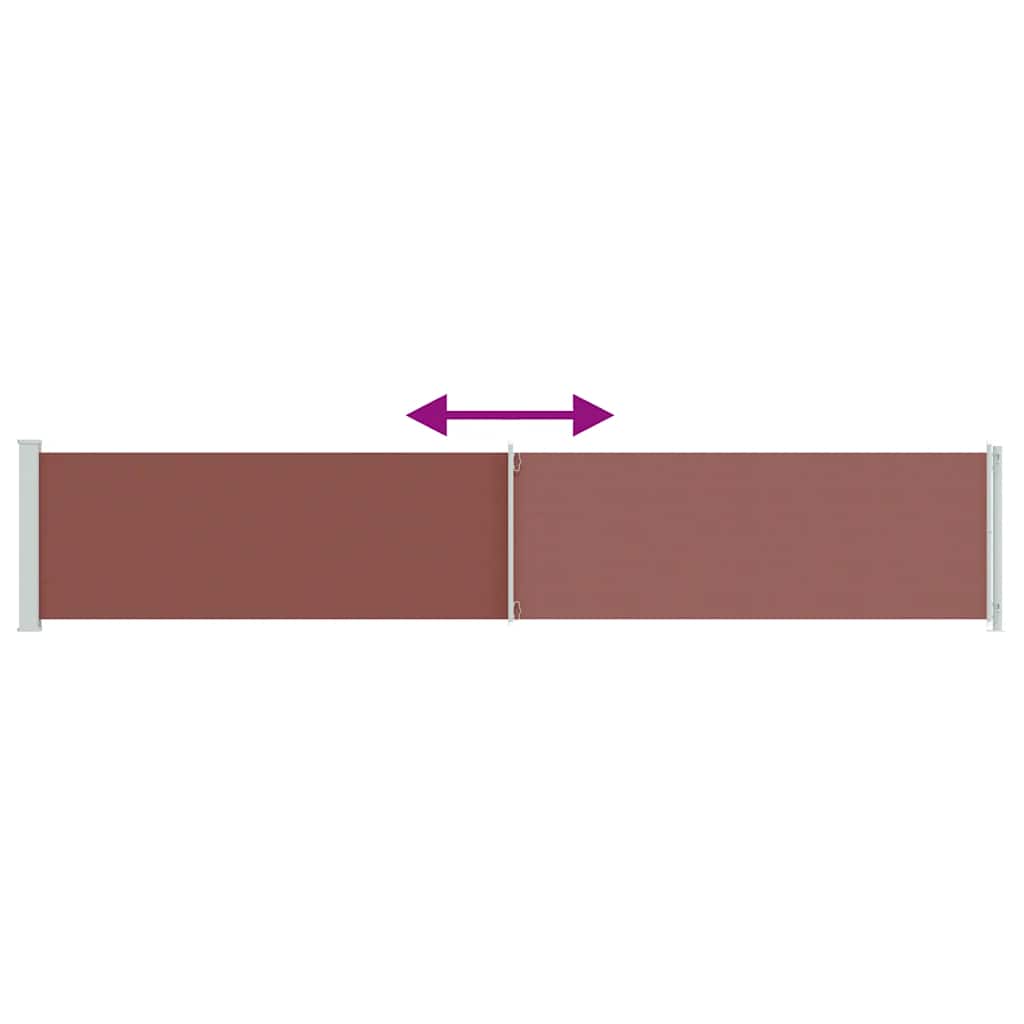Tenda Laterale Retrattile per Patio 117x600 cm Marrone