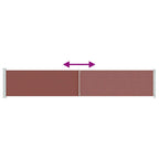 Tenda Laterale Retrattile per Patio 117x600 cm Marrone
