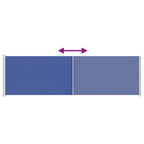 Tenda da Sole Laterale Retrattile per Patio 180x600 cm Blu