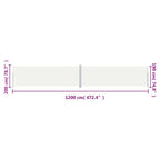 Tenda da Sole Laterale Retrattile Crema 200x1200 cm