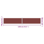 Tenda da Sole Laterale Retrattile Marrone 200x1200 cm