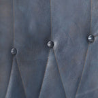Poltrona Wingback Grigia in Vera Pelle