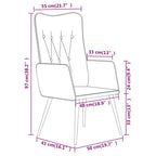 Poltrona Wingback Grigia in Vera Pelle
