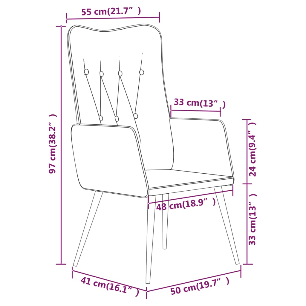 Poltrona Wingback Grigia in Vera Pelle