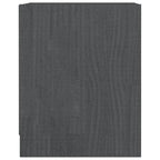 Comodini 2 pz Grigi 35,5x33,5x41,5 cm in Legno Massello di Pino