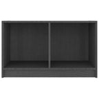 Mobile Porta TV Grigio 70x33x42 cm in Legno Massello di Pino