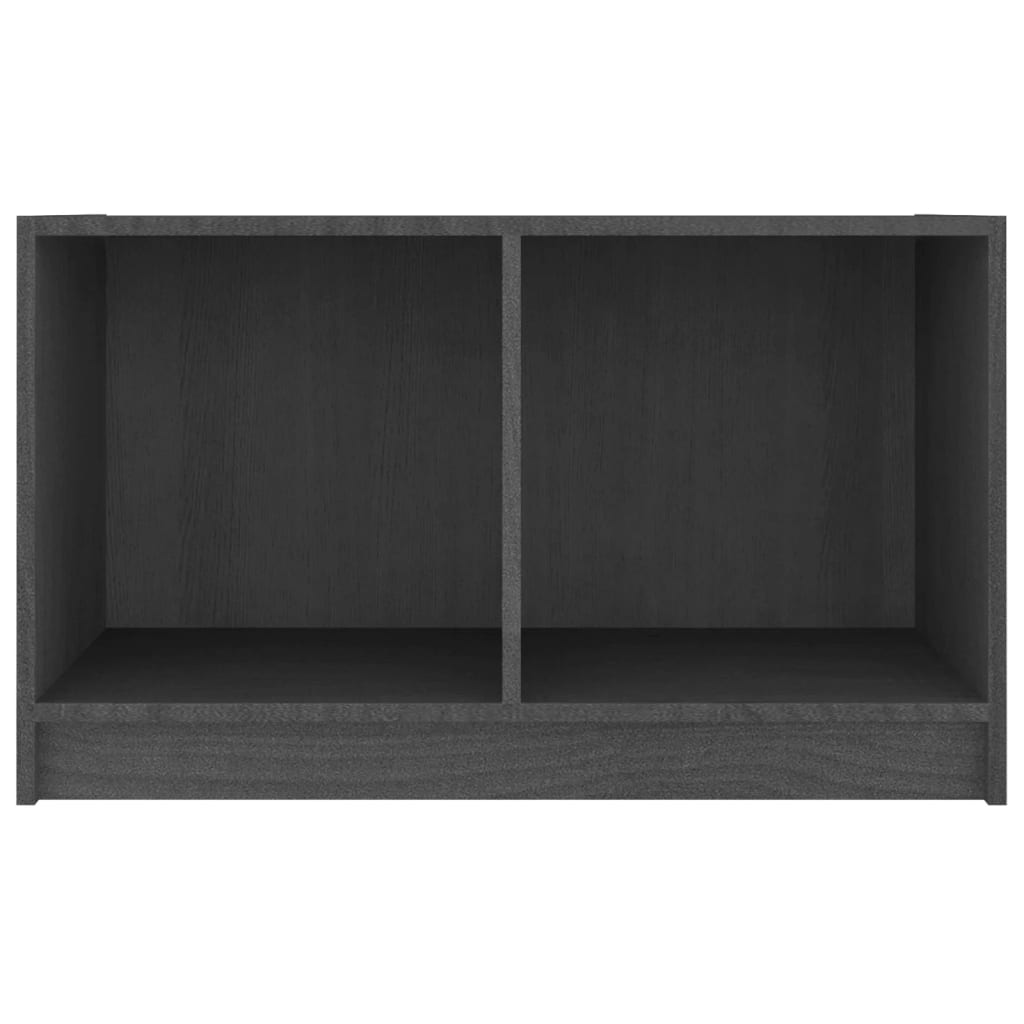Mobile Porta TV Grigio 70x33x42 cm in Legno Massello di Pino