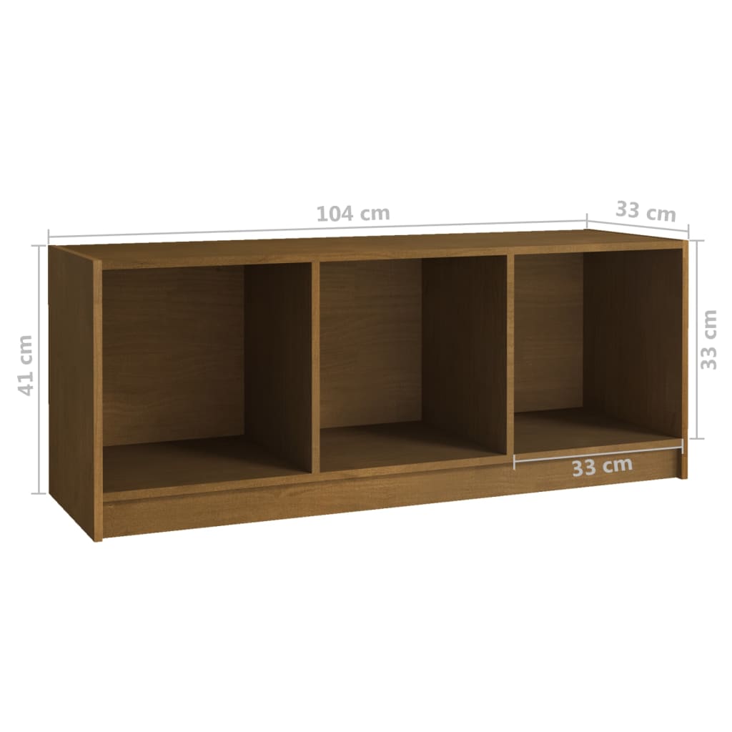 Mobile Porta TV Marrone Ambra 104x33x41 cm in Legno di Pino