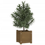 Fioriera Giardino Marrone Ambra 31x31x31 cm Legno Massello Pino