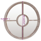 Specchio Sabbia 40x4 cm Ferro Rotondo per Uso Interno