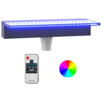 Sfioratore a Cascata con LED RGB Acrilico 45 cm per Piscina e Laghetto