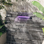 Sfioratore a Cascata con LED RGB Acrilico 45 cm per Piscina e Laghetto