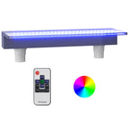 Sfioratore a Cascata con LED RGB Acrilico 60 cm per Piscina e Laghetto