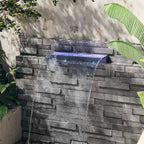 Sfioratore a Cascata con LED RGB Acrilico 60 cm per Piscina e Laghetto