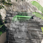 Sfioratore a Cascata con LED RGB Acrilico 60 cm per Piscina e Laghetto