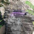 Sfioratore a Cascata con LED RGB Acrilico 60 cm per Piscina e Laghetto