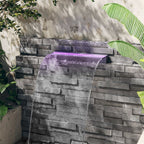 Sfioratore a Cascata con LED RGB Acrilico 60 cm per Piscina e Laghetto
