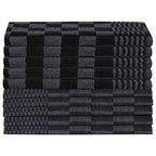 Set 10 Strofinacci in Cotone 100% Nero e Grigio