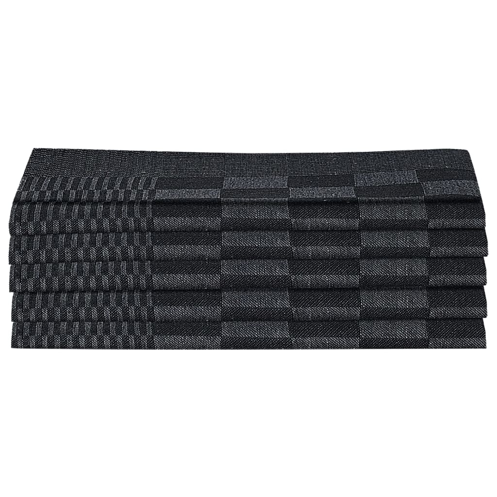 Set 10 Strofinacci in Cotone 100% Nero e Grigio