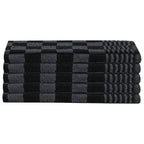 Set 10 Strofinacci in Cotone 100% Nero e Grigio