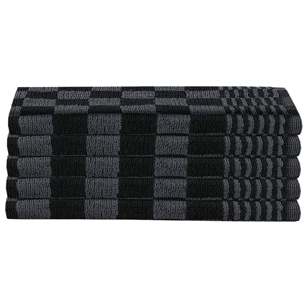 Set 10 Strofinacci in Cotone 100% Nero e Grigio