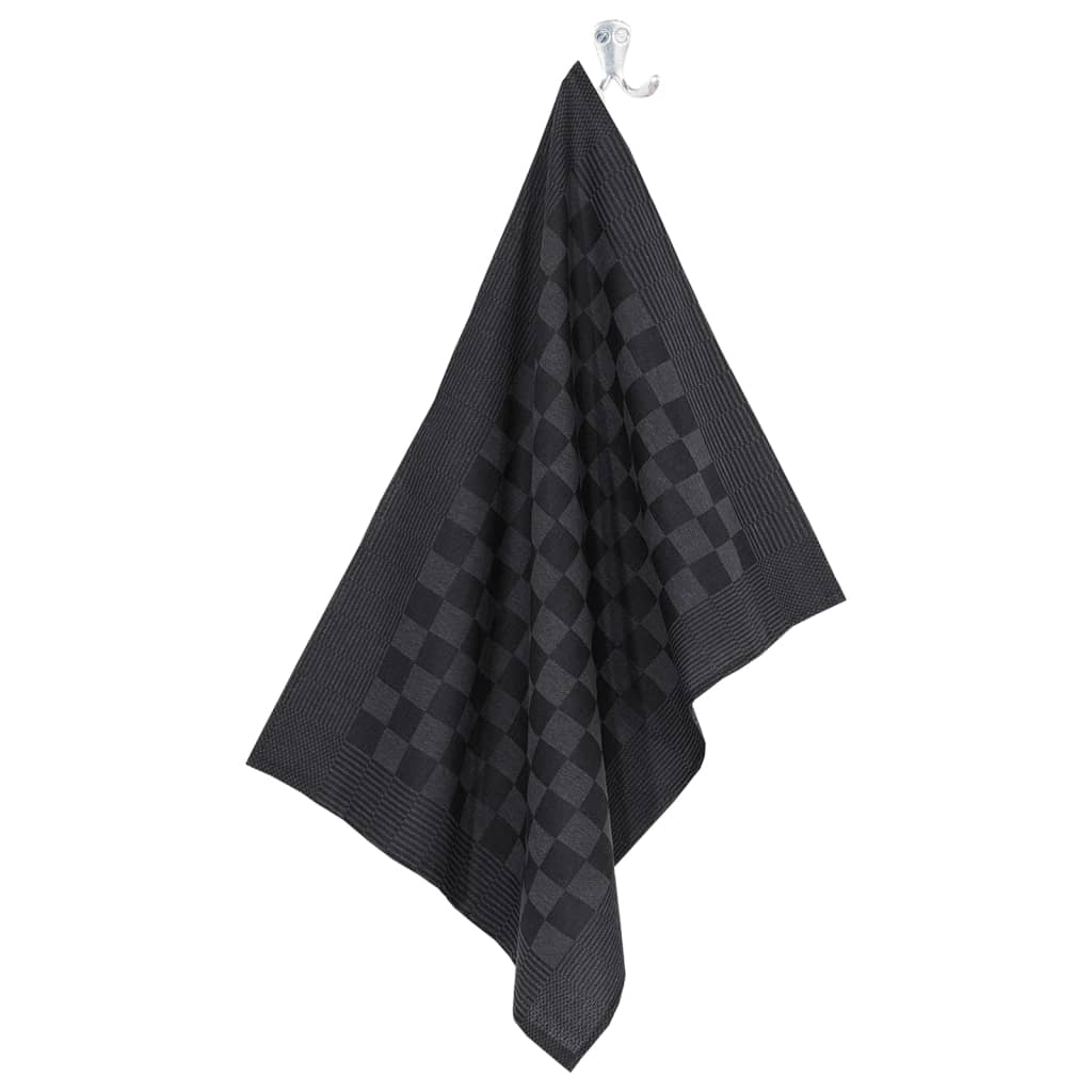 Set 10 Strofinacci in Cotone 100% Nero e Grigio