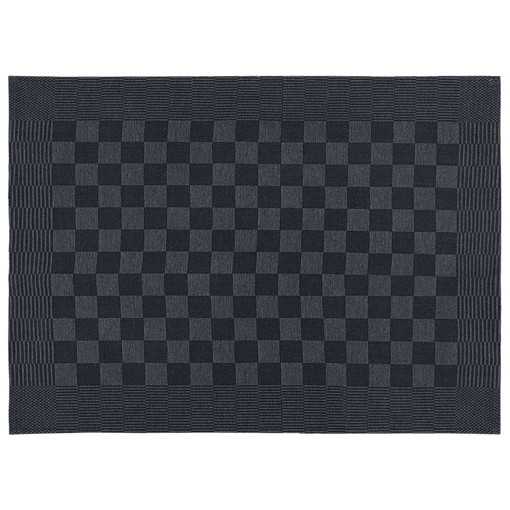Set 10 Strofinacci in Cotone 100% Nero e Grigio