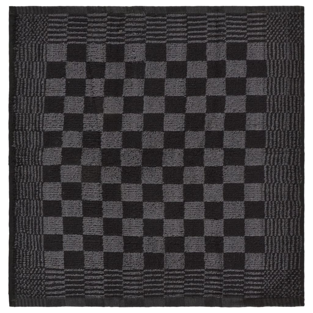 Set 10 Strofinacci in Cotone 100% Nero e Grigio