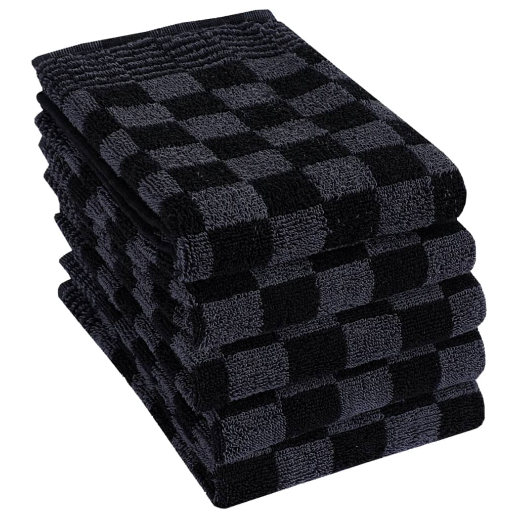 Set 20 Strofinacci in Cotone 100% Nero e Grigio