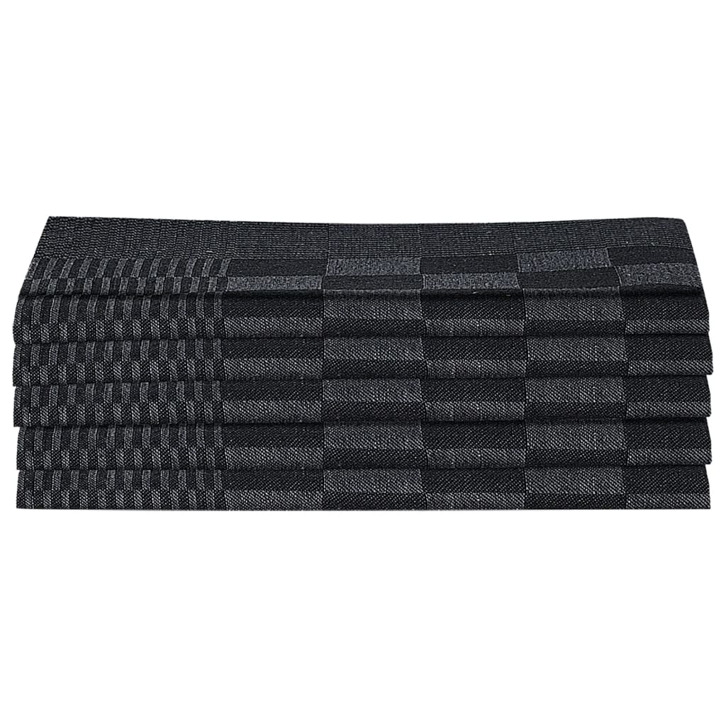Set 20 Strofinacci in Cotone 100% Nero e Grigio