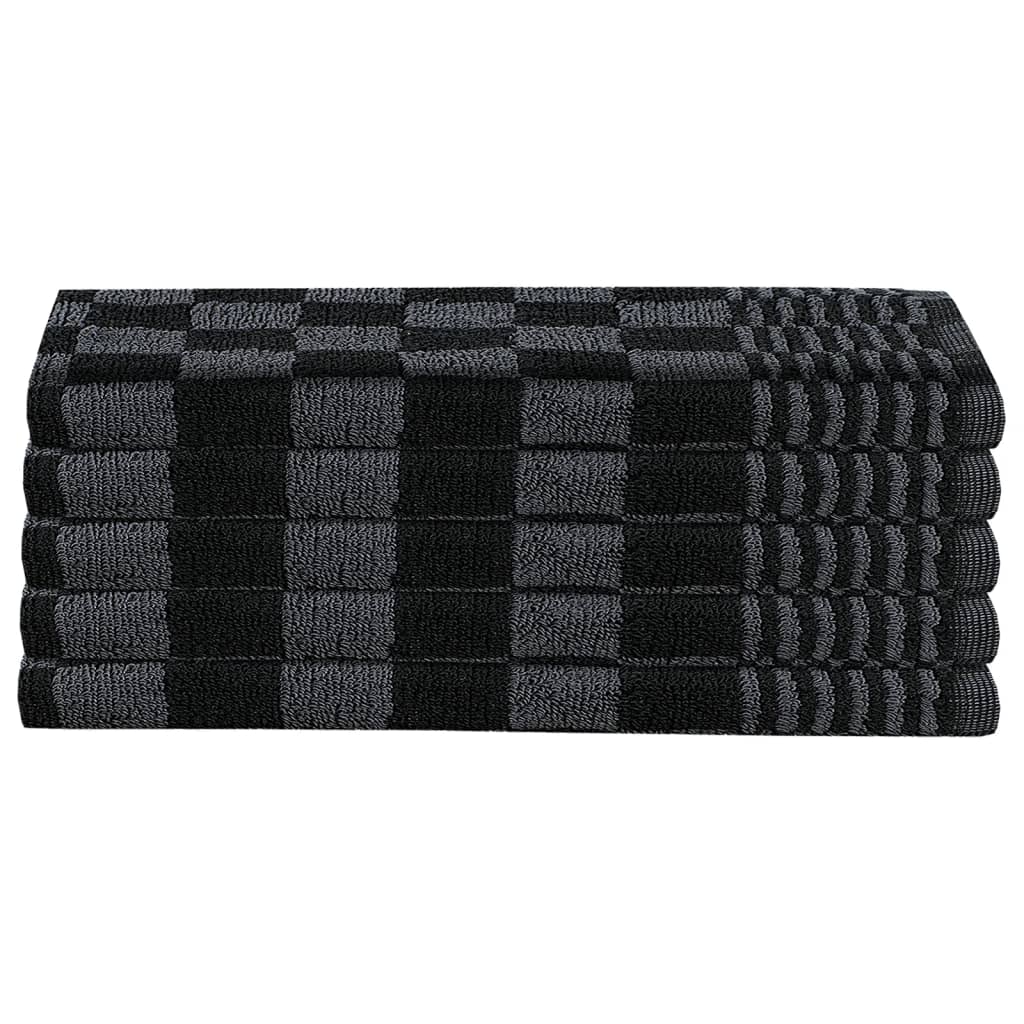 Set 20 Strofinacci in Cotone 100% Nero e Grigio