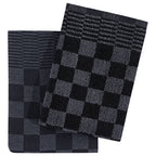 Set 20 Strofinacci in Cotone 100% Nero e Grigio